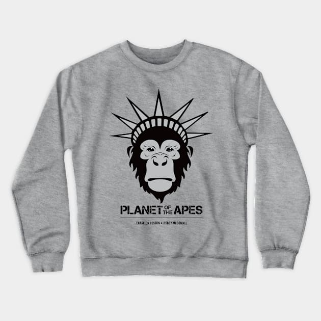 Planet of the Apes - Alternative Movie Poster Crewneck Sweatshirt by MoviePosterBoy